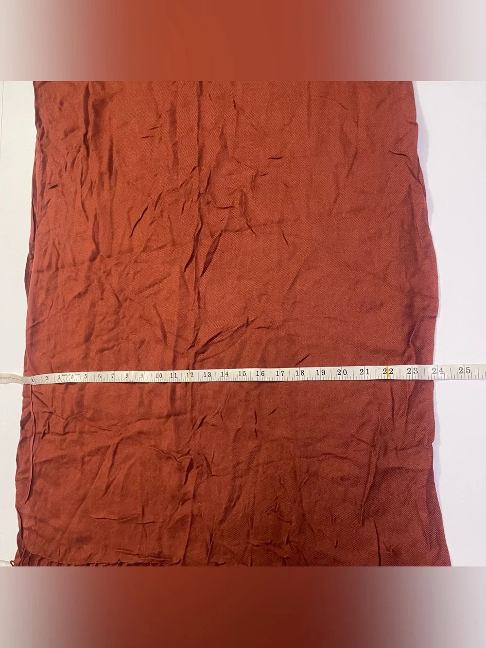 Jones New York Burnt Copper Fashion Scarf with Fringe